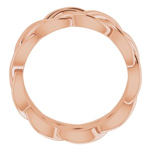 14K Rose 8 mm Woven-Design Band Size 4