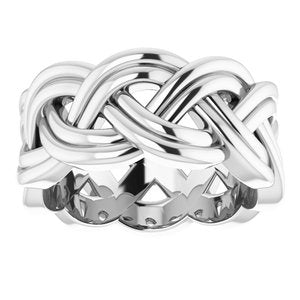 Continuum Sterling Silver 8 mm Woven-Design Band Size 4