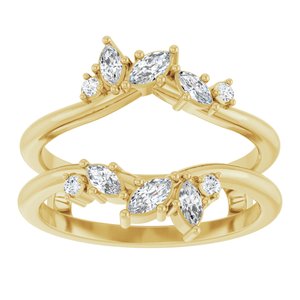 14K Yellow 1/3 CTW Natural Diamond Ring Guard