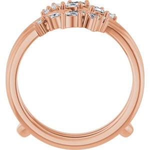 14K Rose 1/3 CTW Natural Diamond Ring Guard