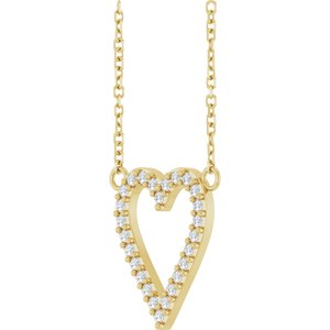 Accented Heart Necklace or Center