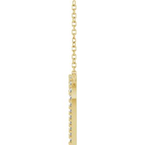 14K Yellow Gold 1/6 CTW Natural Diamond Heart 18" Necklace