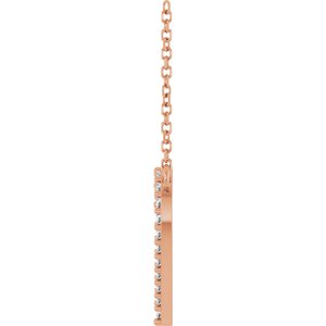14K Rose Gold 1/6 CTW Natural Diamond Heart 18" Necklace