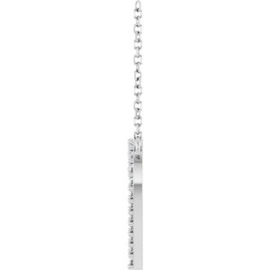 14K White Gold 1/6 CTW Natural Diamond Heart 18" Necklace