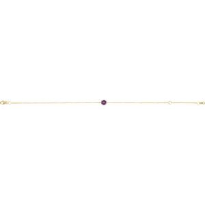 14K Yellow Gold Natural Amethyst  6 1/2-7-1/2" Bracelet – image 2