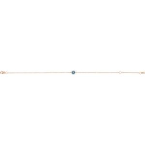 14K Rose Gold Natural Aquamarine 6 1/2-7 1/2" Bracelet – image 2