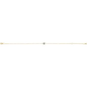14K Yellow Gold Natural White Sapphire  6 1/2-7-1/2" Bracelet – image 2