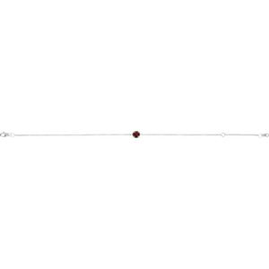 Sterling Silver Natural Mozambique Garnet  6 1/2-7-1/2" Bracelet – image 2
