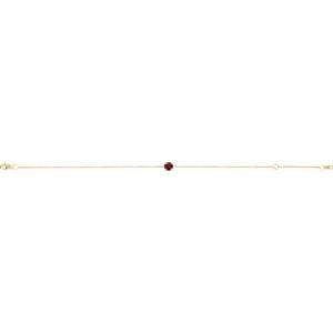 14K Yellow Gold Natural Mozambique Garnet  6 1/2-7-1/2" Bracelet – image 2
