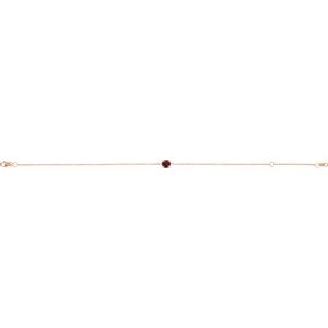 14K Rose Gold Natural Mozambique Garnet  6 1/2-7-1/2" Bracelet – image 2
