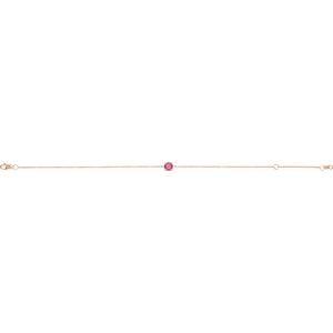 14K Rose Gold Natural Pink Tourmaline  6 1/2-7-1/2" Bracelet – image 2