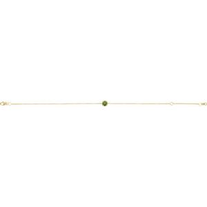 14K Yellow Natural Peridot  6 1/2-7-1/2" Bracelet