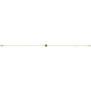14K Rose Gold Natural Peridot  6 1/2-7-1/2" Bracelet – image 2