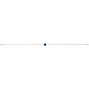 14K White Gold Natural Blue Sapphire  6 1/2-7-1/2" Bracelet – image 2