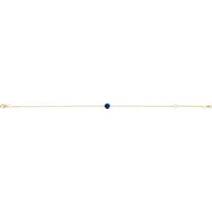 14K Yellow Gold Natural Blue Sapphire  6 1/2-7-1/2" Bracelet – image 2