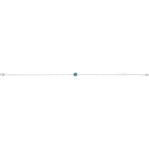 14K White Gold Natural Blue Zircon  6 1/2-7-1/2" Bracelet – image 2