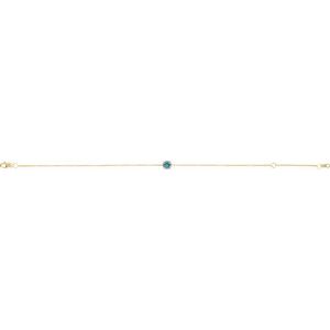 14K Yellow Gold Natural Blue Zircon  6 1/2-7-1/2" Bracelet – image 2