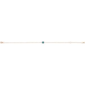 14K Rose Natural Blue Zircon  6 1/2-7-1/2" Bracelet