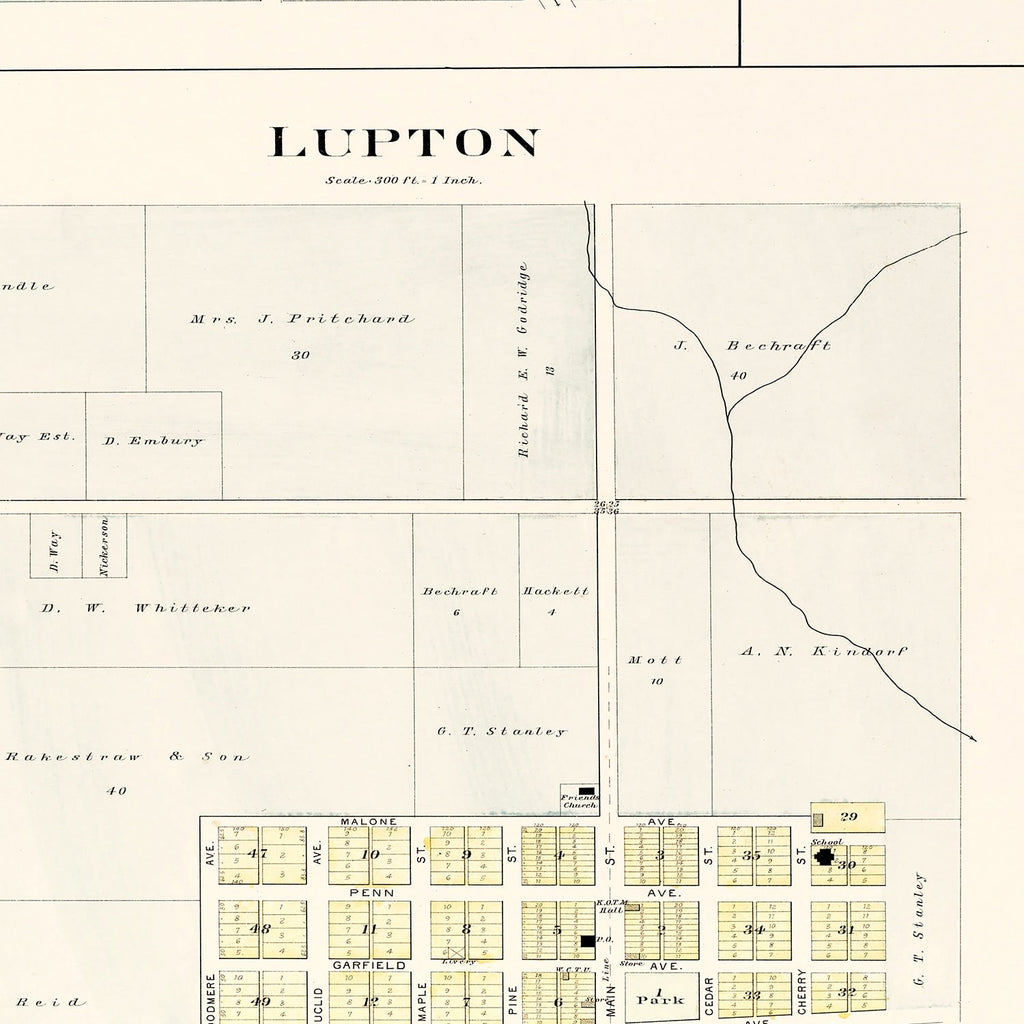Vintage Map of South Branch, Michigan 1903