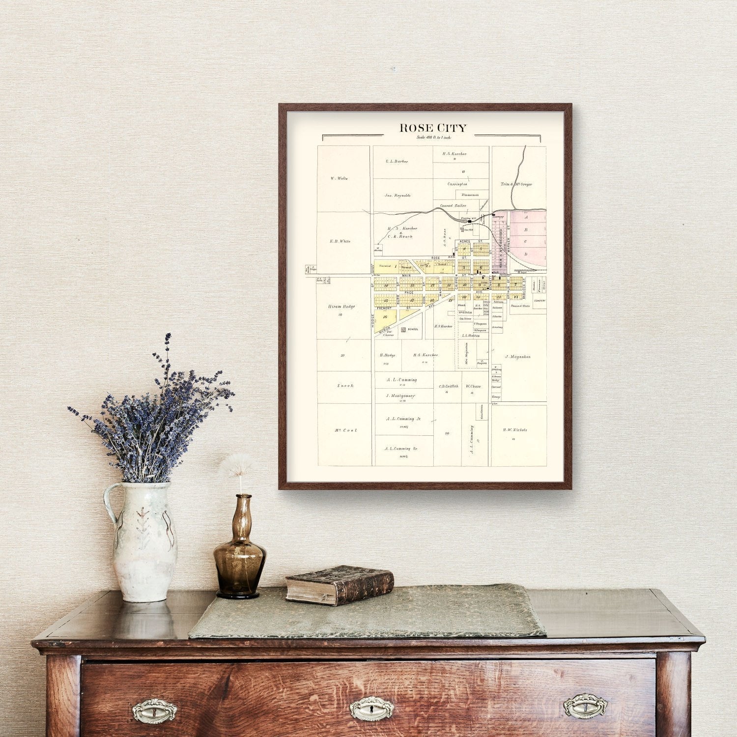 Vintage Map of Hill, Michigan 1903