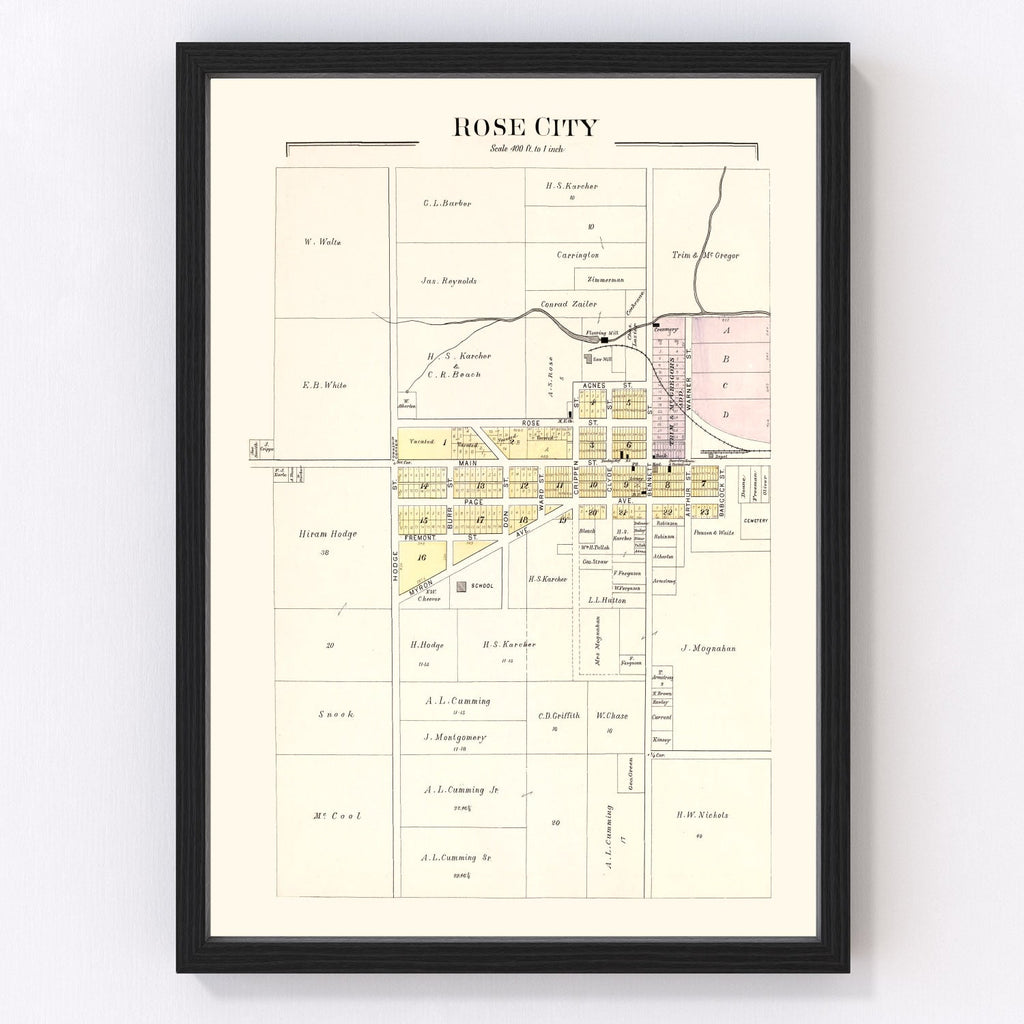 Vintage Map of Hill, Michigan 1903