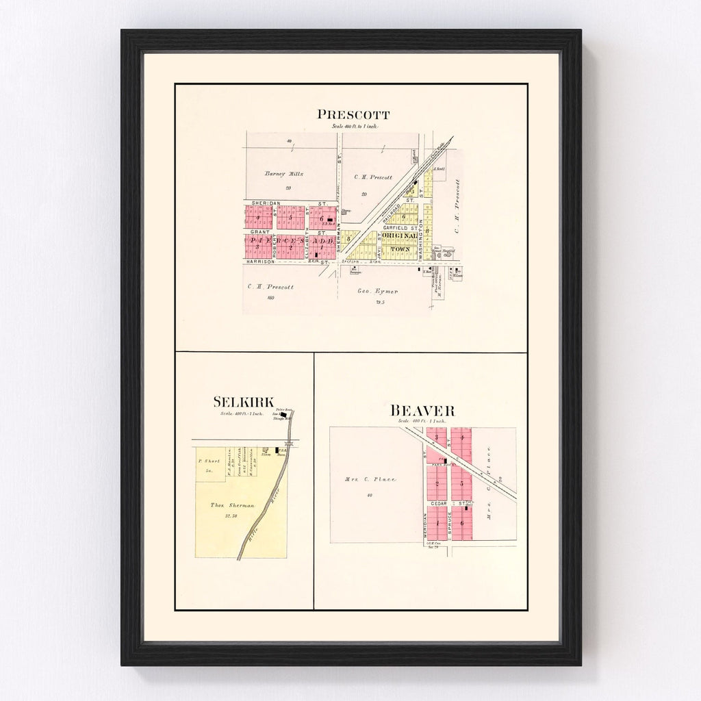 Vintage Map of West Branch, Michigan 1903