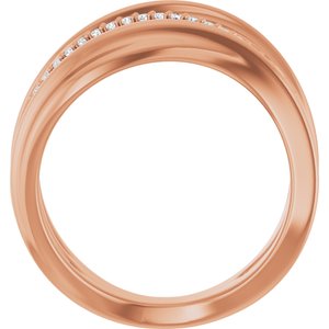 14K Rose Gold .07 CTW Natural Diamond Freeform Ring