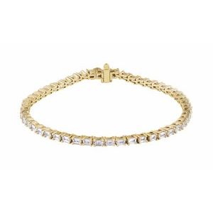 14K Yellow Gold 5 CTW Lab-Grown Diamond Line 7" Bracelet
