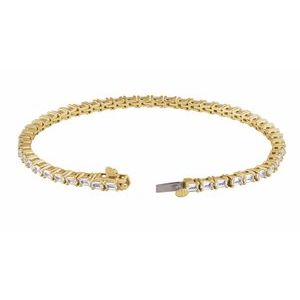 14K Yellow Gold 5 CTW Lab-Grown Diamond Line 7" Bracelet – image 2