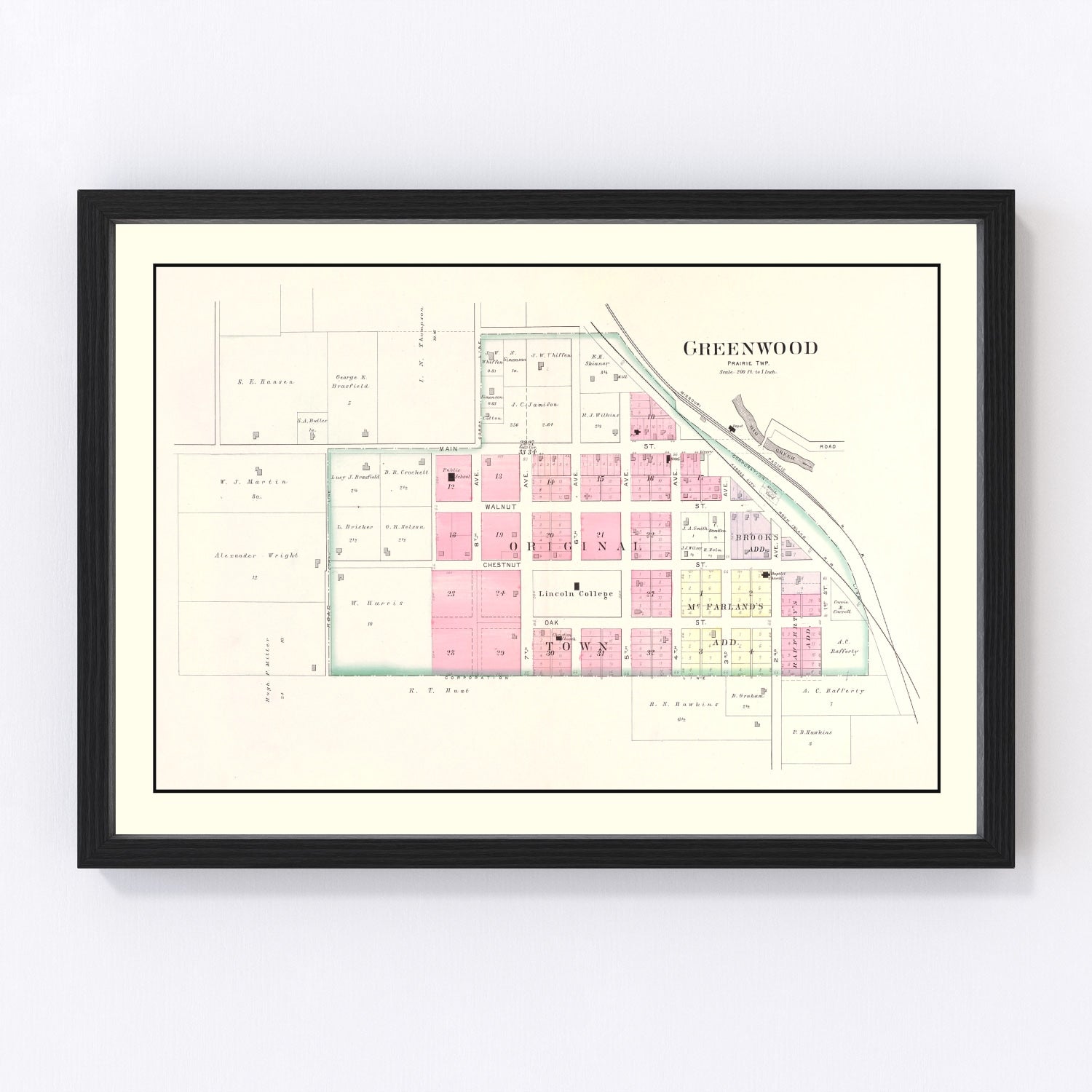Vintage Map of Greenwood, Missouri 1904
