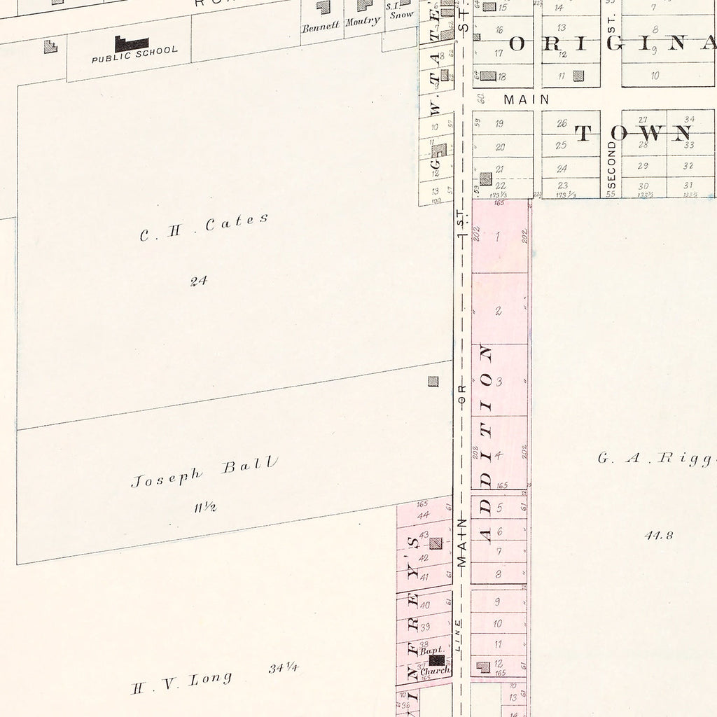 Vintage Map of Lone Jack, Missouri 1904