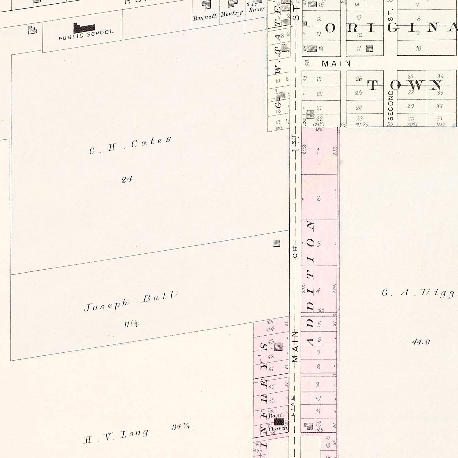Vintage Map of Lone Jack, Missouri 1904