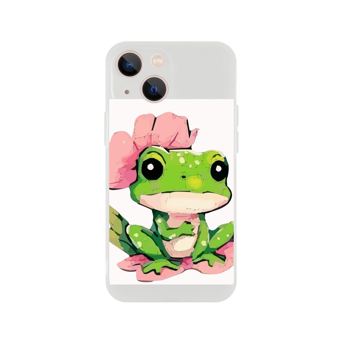Green Frog on Lily Pad Flexi iPhone Case