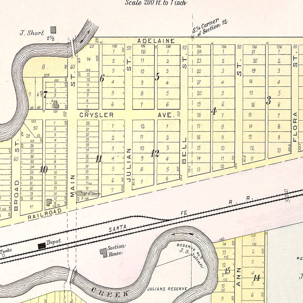 Vintage Map of Courtney, Missouri 1904