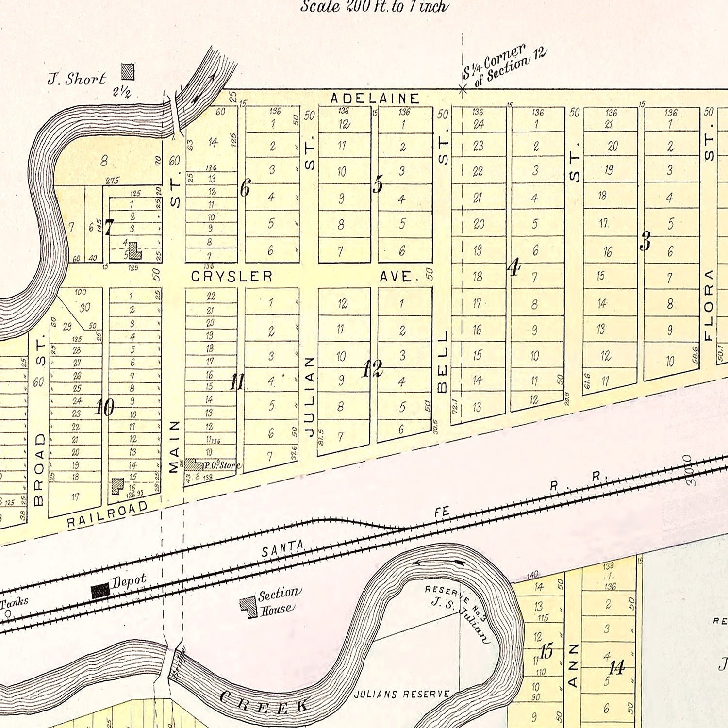 Vintage Map of Courtney, Missouri 1904