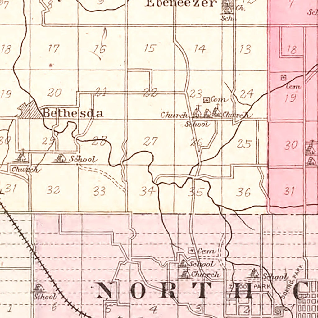 Vintage Map of Greene County, Missouri 1904