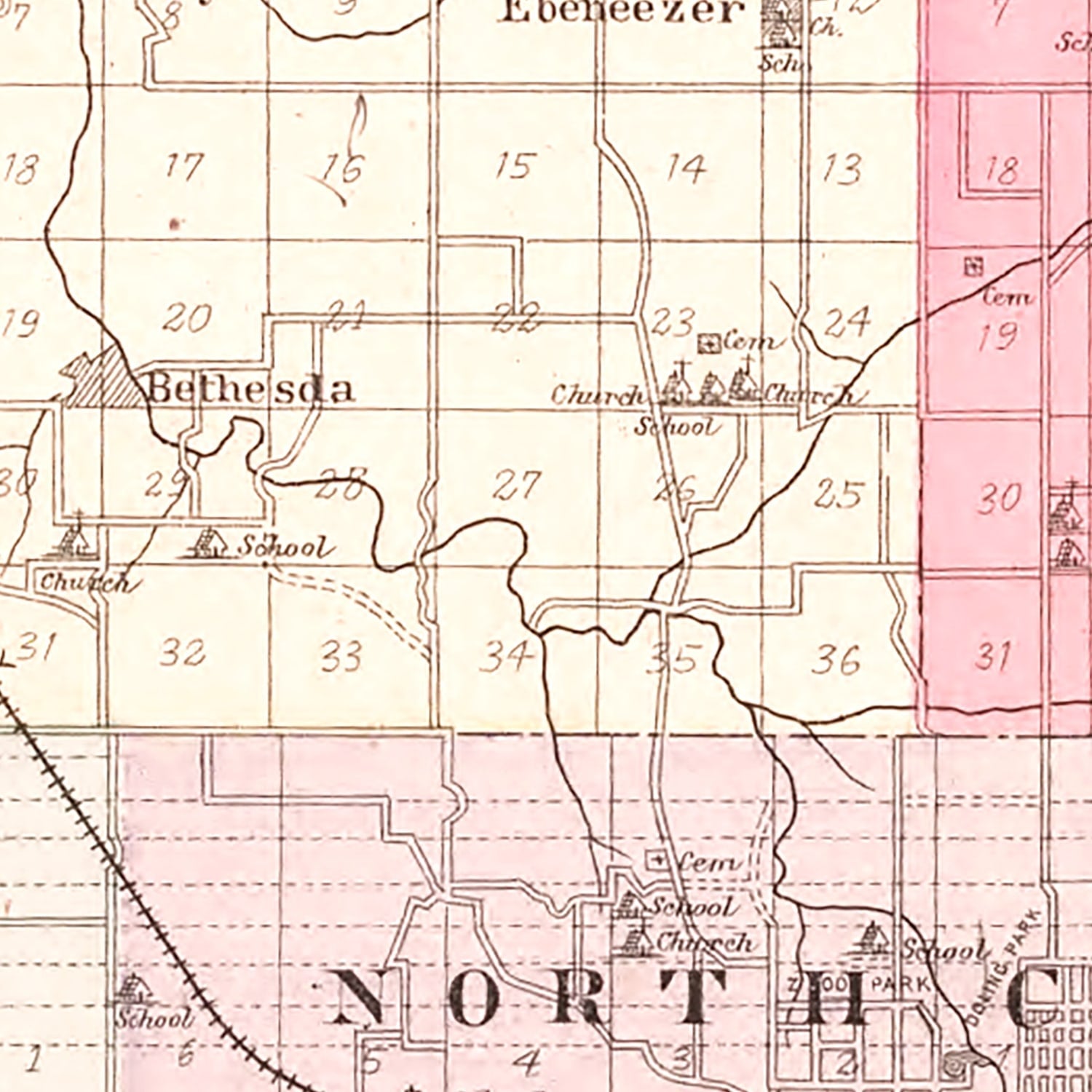 Vintage Map of Greene County, Missouri 1904