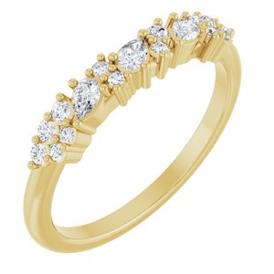 14K Yellow 1/4 CTW Natural Diamond Anniversary Band
