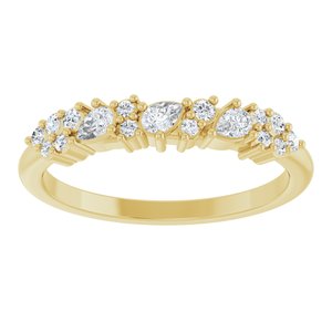 14K Yellow 1/4 CTW Natural Diamond Anniversary Band