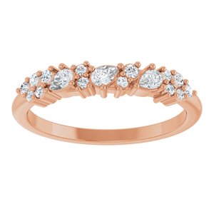 14K Rose 1/4 CTW Natural Diamond Anniversary Band