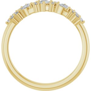 14K Yellow 1/4 CTW Natural Diamond Anniversary Band