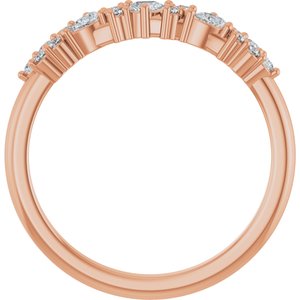 14K Rose 1/4 CTW Natural Diamond Anniversary Band
