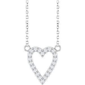 Accented Heart Necklace or Center