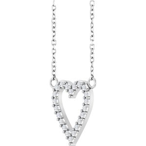 Accented Heart Necklace or Center