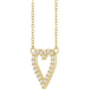 Accented Heart Necklace or Center