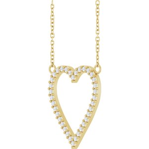 Accented Heart Necklace or Center