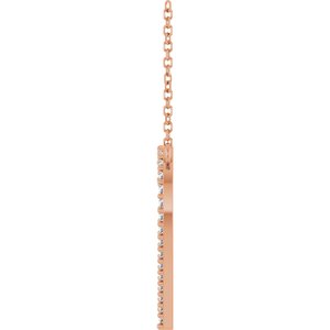 14K Rose Gold 1/4 CTW Natural Diamond Heart 18" Necklace