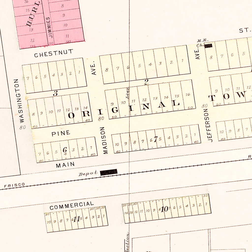 Vintage Map of Strafford, Missouri 1904