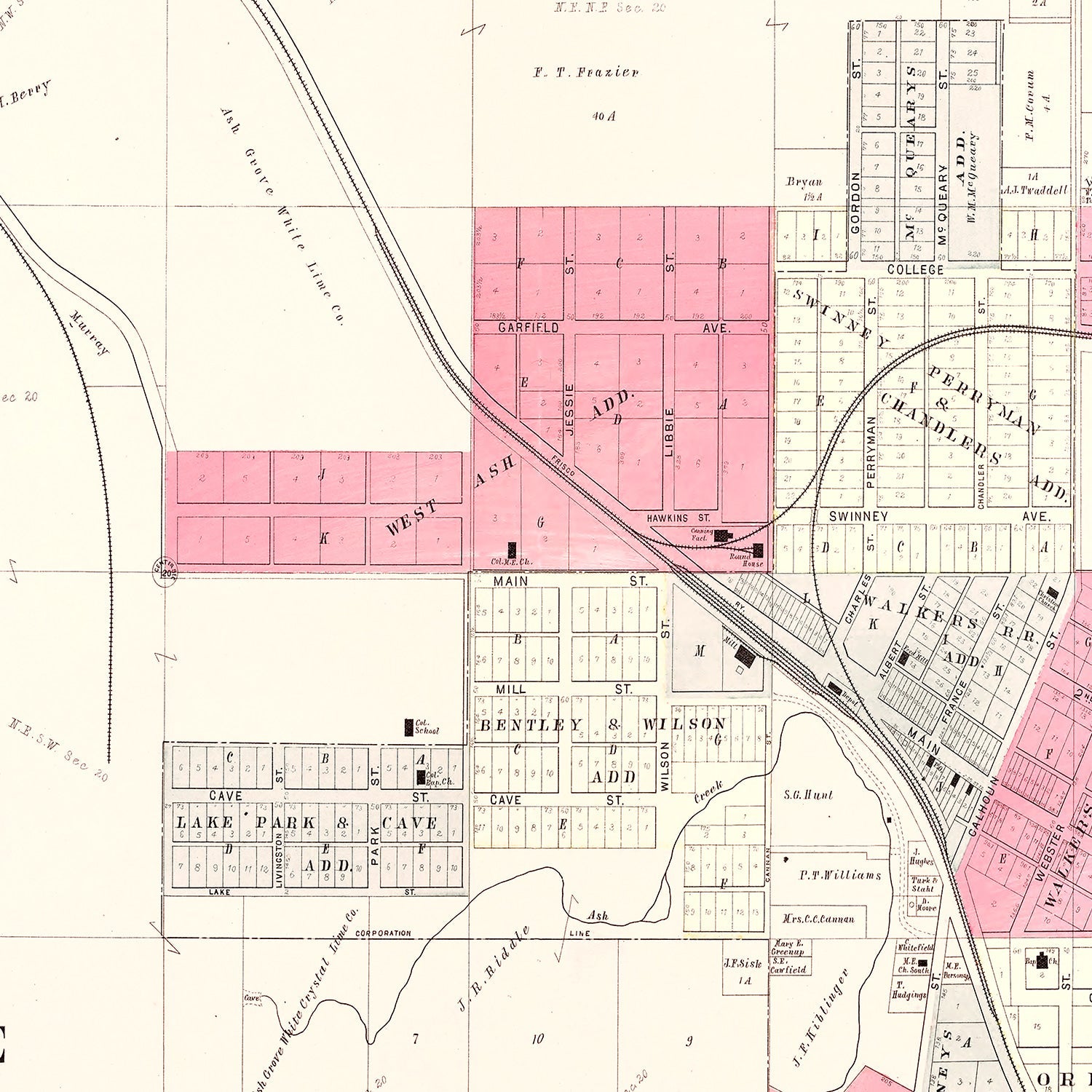 Vintage Map of Ash Grove, Missouri 1904