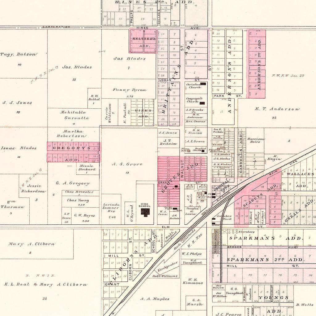 Vintage Map of Republic, Missouri 1904